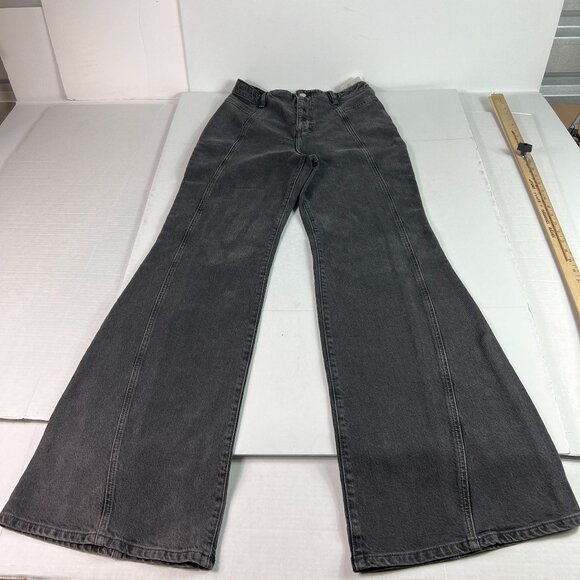 We The Free Jeans Women's 29x32* Florence High Rise Flare Black Denim Tag 30 - Picture 1 of 16